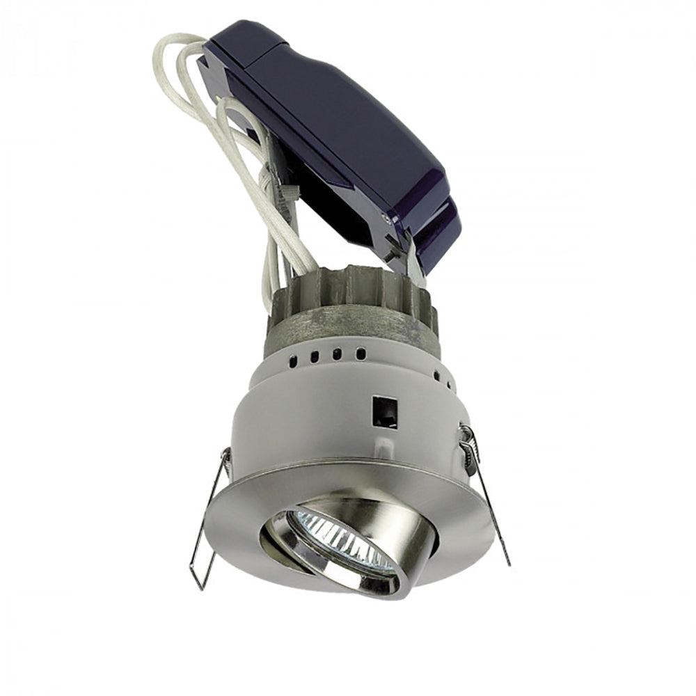 Buy Recessed Downlights Australia Recessed Downlight Adjustable Satin Chrome 3000K - SVE90-SC