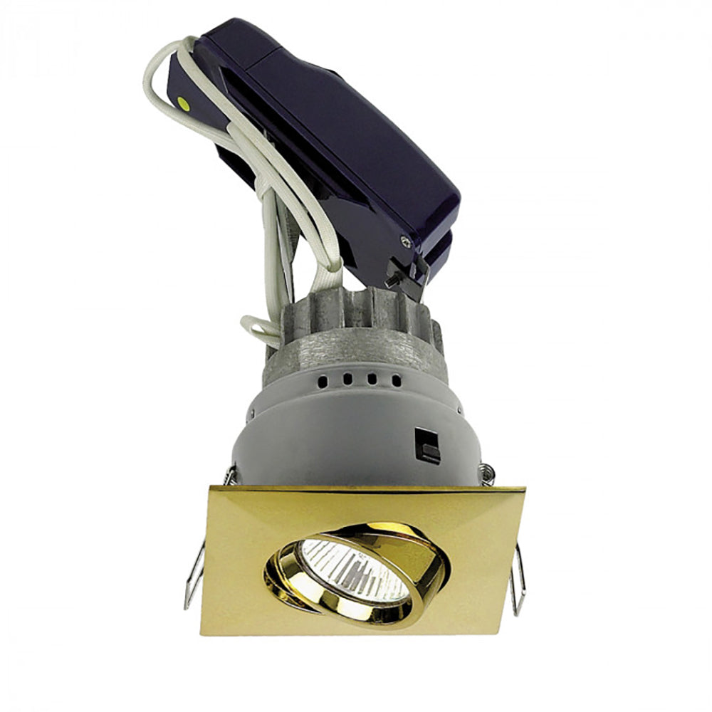 Buy Recessed Downlights Australia Square Recessed Downlight Adjustable Gold 3000K - SVE90S-GD