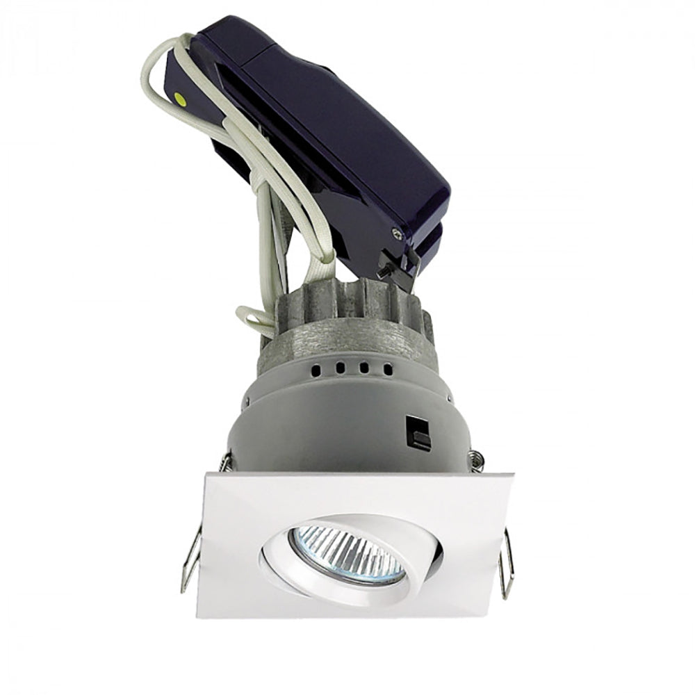 Buy Recessed Downlights Australia Square Recessed Downlight Adjustable White 3000K - SVE90S-WH
