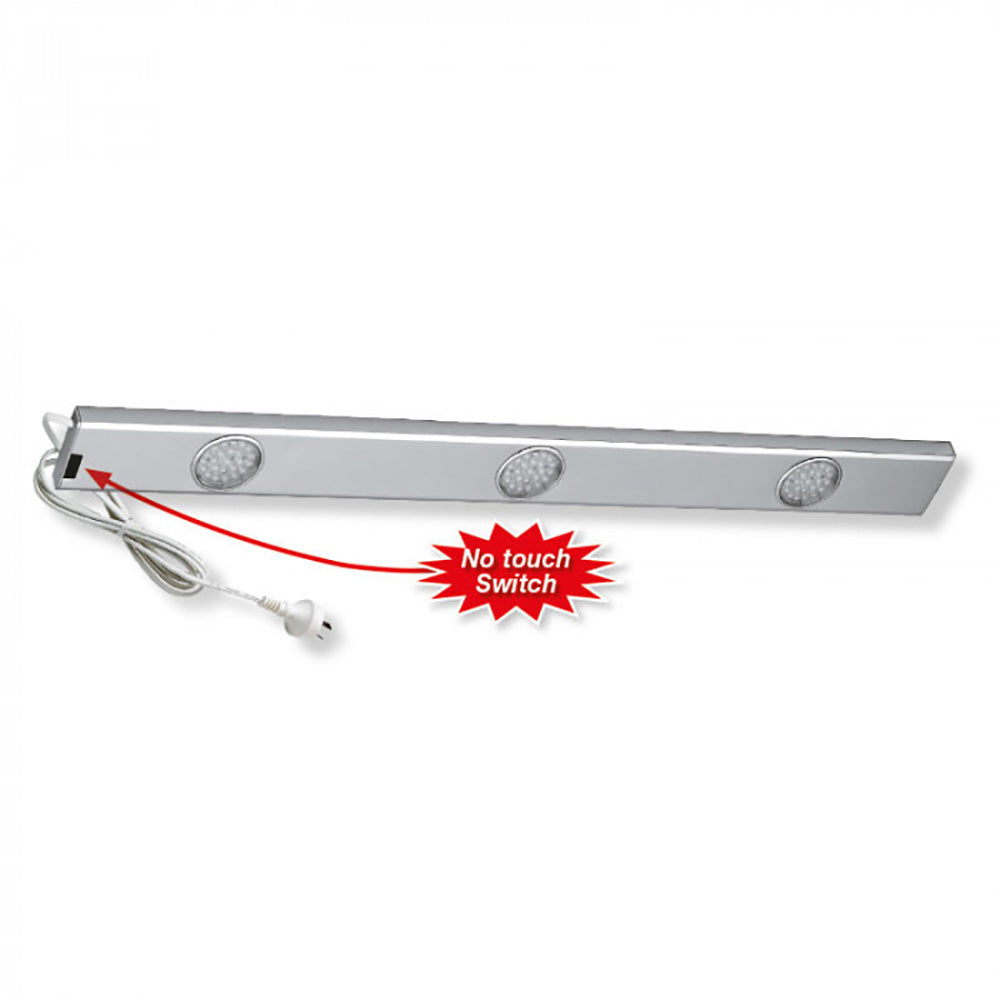 Buy Surface Mounted Downlights Australia Surface Mounted Downlight 3 Lights 12V Silver 4100K - SVULED-BAR3-SI