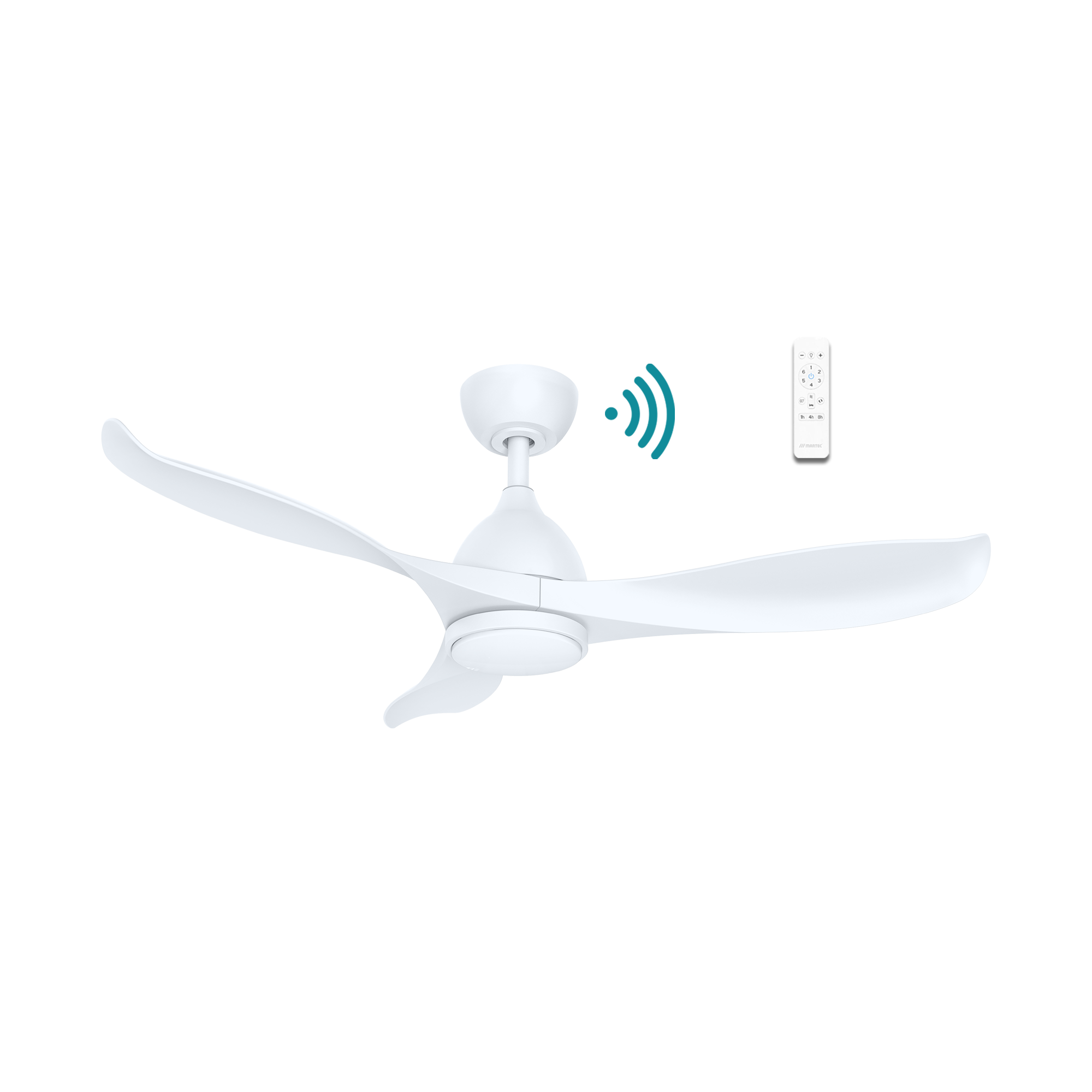 Scorpion DC Ceiling Fan With LED Light 52" 3 Blade Matt White With WIFI Remote - MSDC1333W