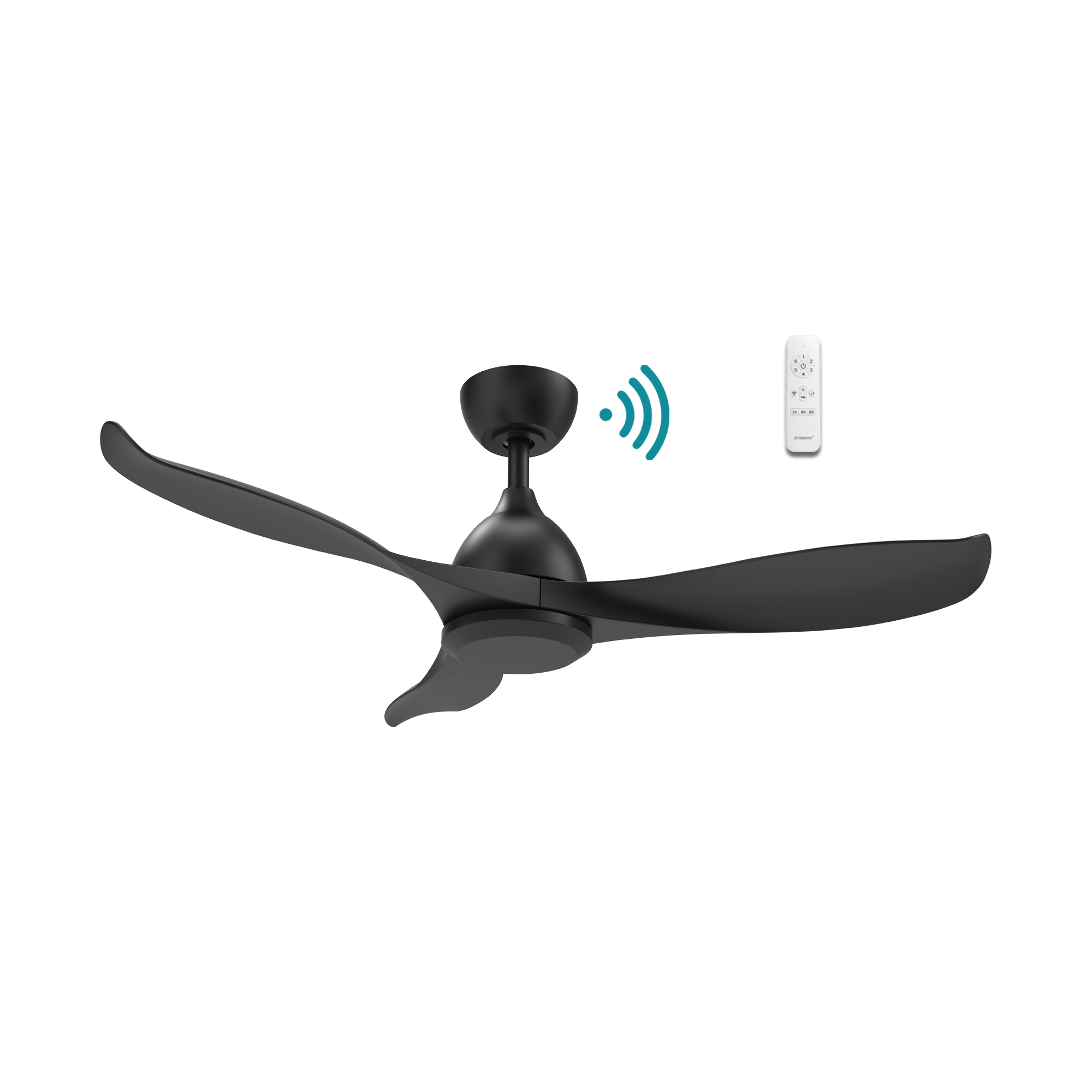 Scorpion DC Ceiling Fan 52" 3 Blade Matt Black With WIFI Remote - MSDC133M