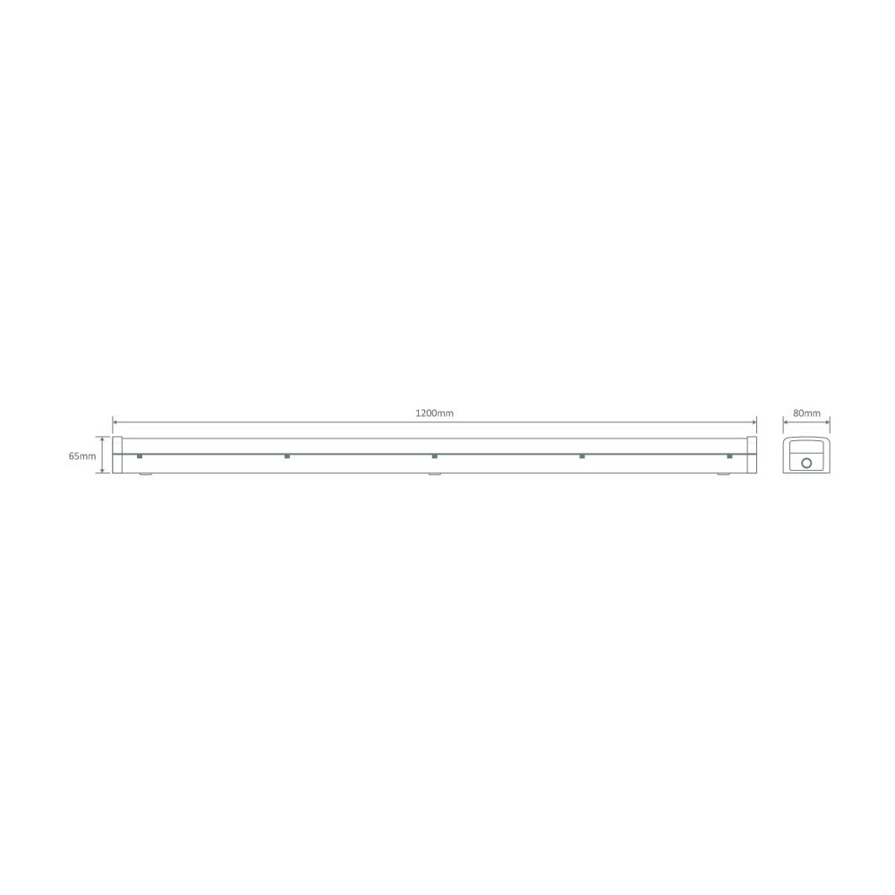 Buy LED Batten Lights Australia Bolt LED Batten Light L1200mm Metal / Polycarbonate 3CCT - 66003