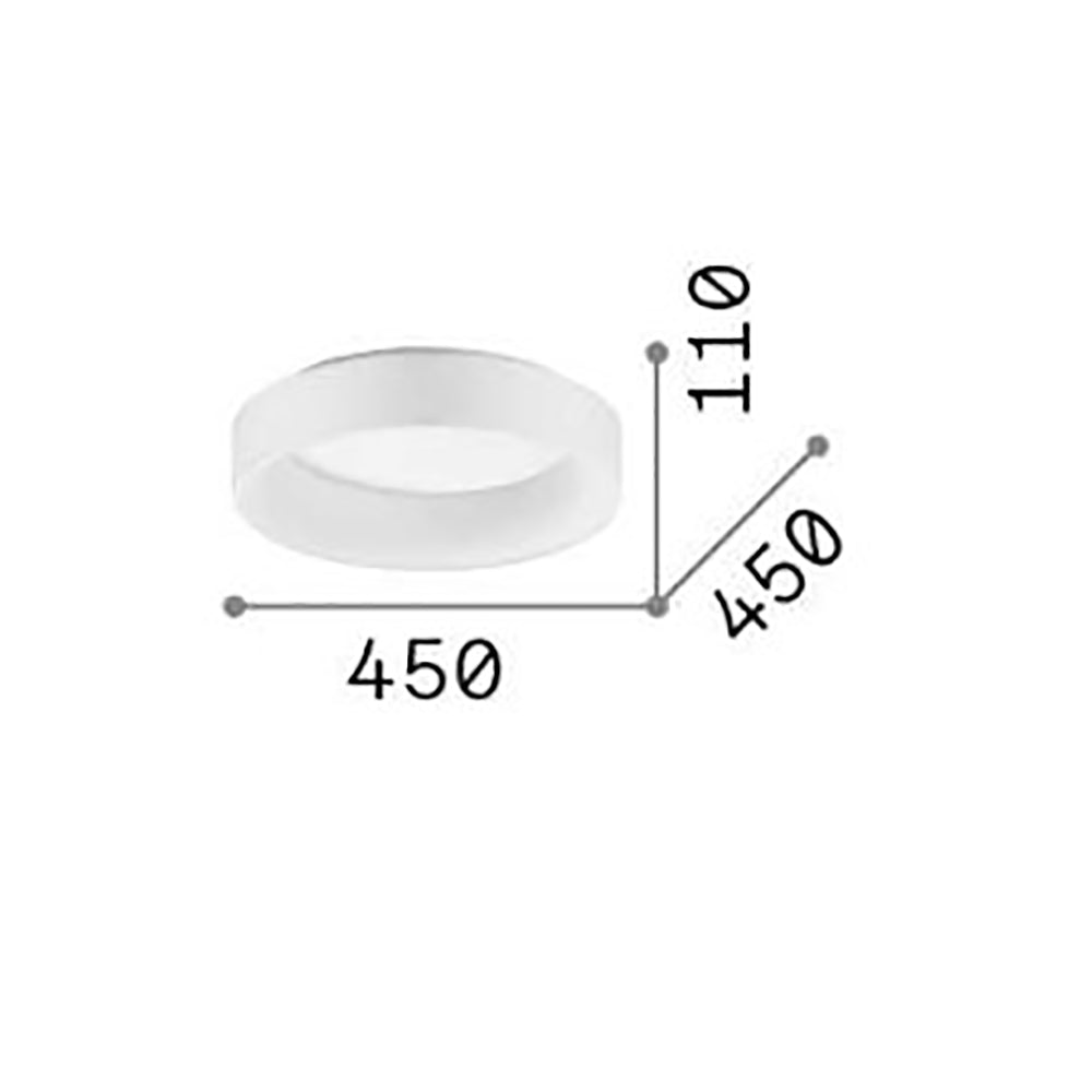 Buy Surface Mounted Downlights Australia Ziggy Pl Round Surface Mounted Downlight W450mm Metal 3000K - 293783