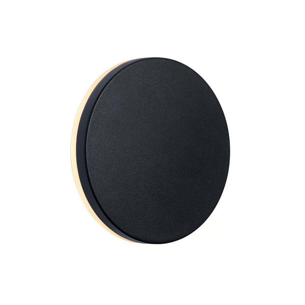 Buy Exterior Wall Lights Australia Artego Round Exterior Wall Light Black Aluminium 3000K - 46941003
