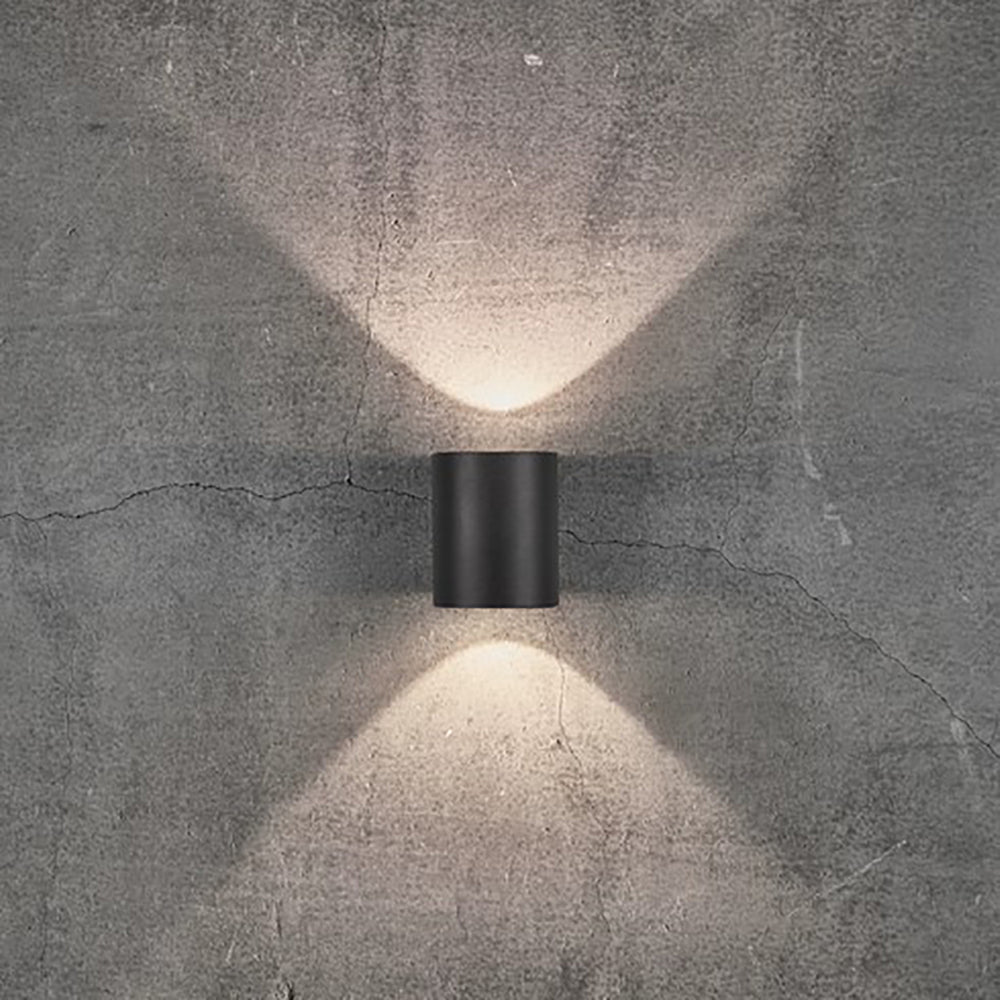 Buy Up / Down Wall Lights Australia Canto Up & Down Wall 2 Lights Black Aluminium 3000K - 49701003