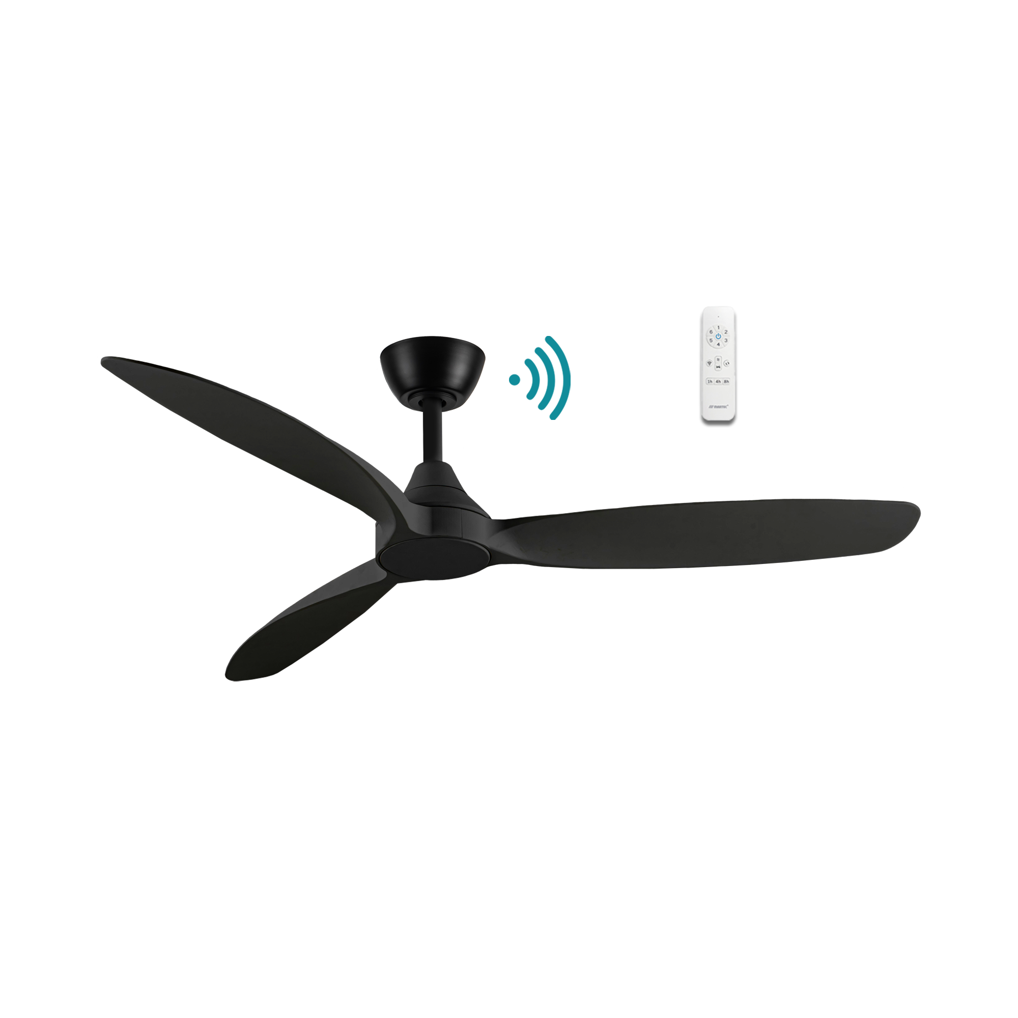 Seaforth DC Ceiling Fan 56" 3 Blade Matt Black With WIFI Remote - MDCS143M