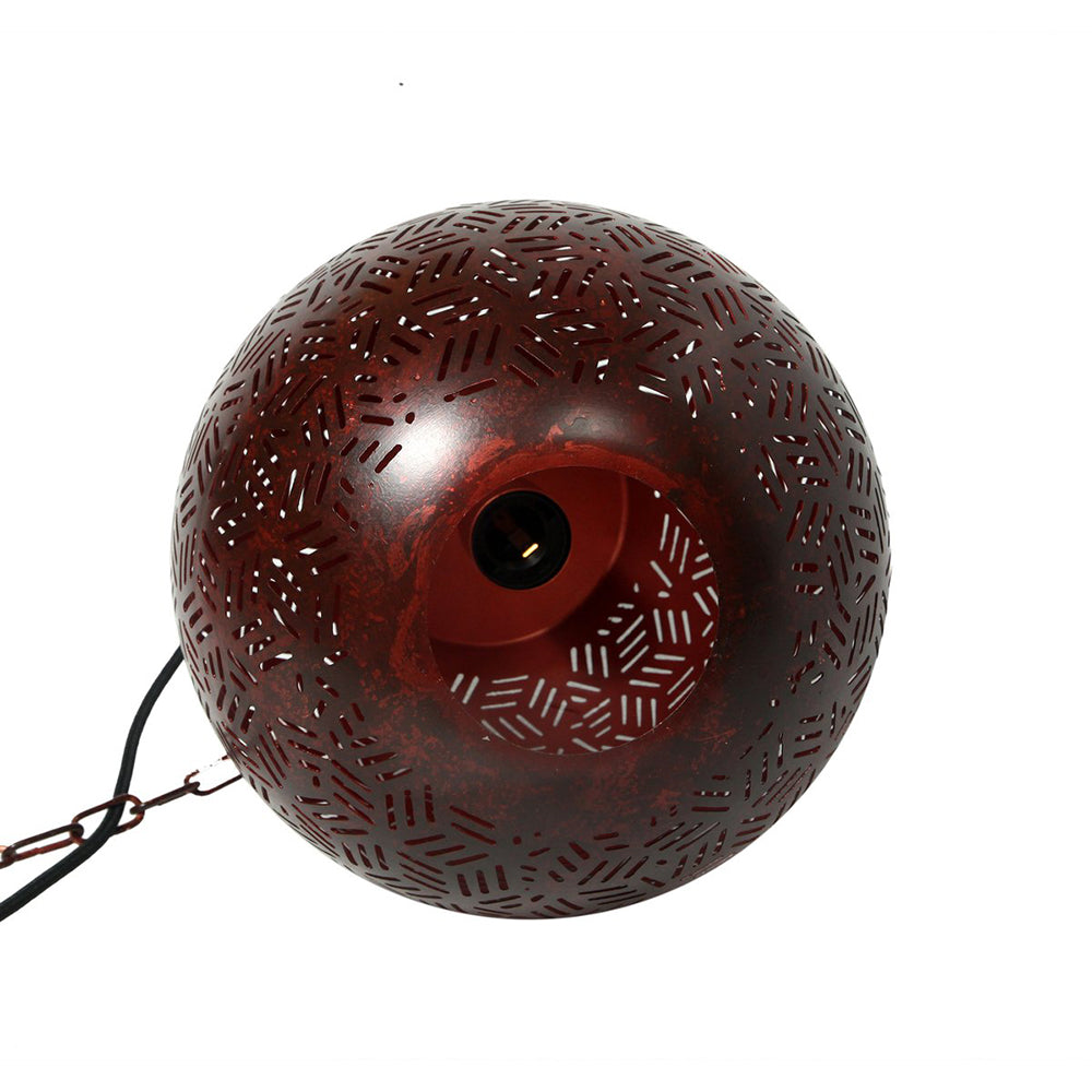 Buy Pendant Lights Australia Sigma Small 1 Light Perforated Pod Pendant - Bronze - ZAF12073