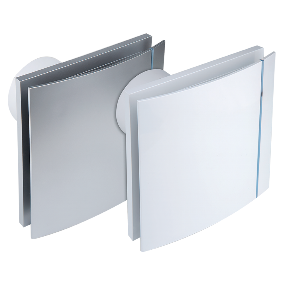 Silent Design Wall Exhaust Fan 100mm Standard Silver FANSILDES100CZ3C-S