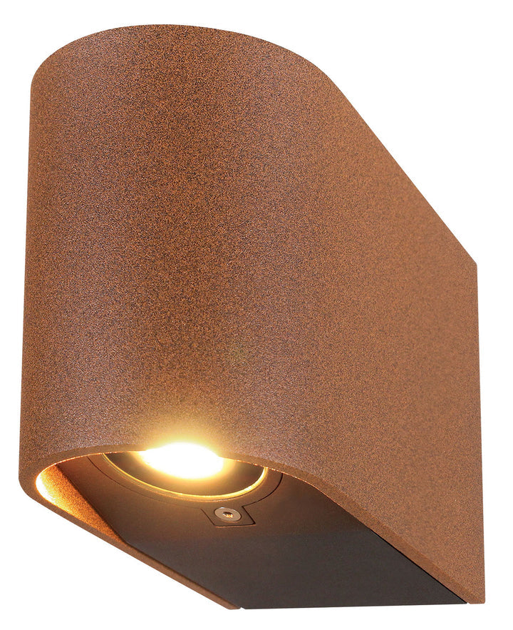 Slide LED Fixed Up & Down Wall Light 5W 3000K Rust - SI A/SLIDE/FIXED/2/RUST