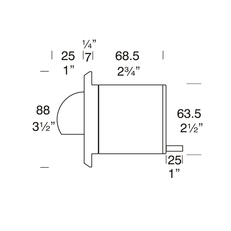 Step Solid Eyelid Square Light Aluminium Black - SLSSQ/BK