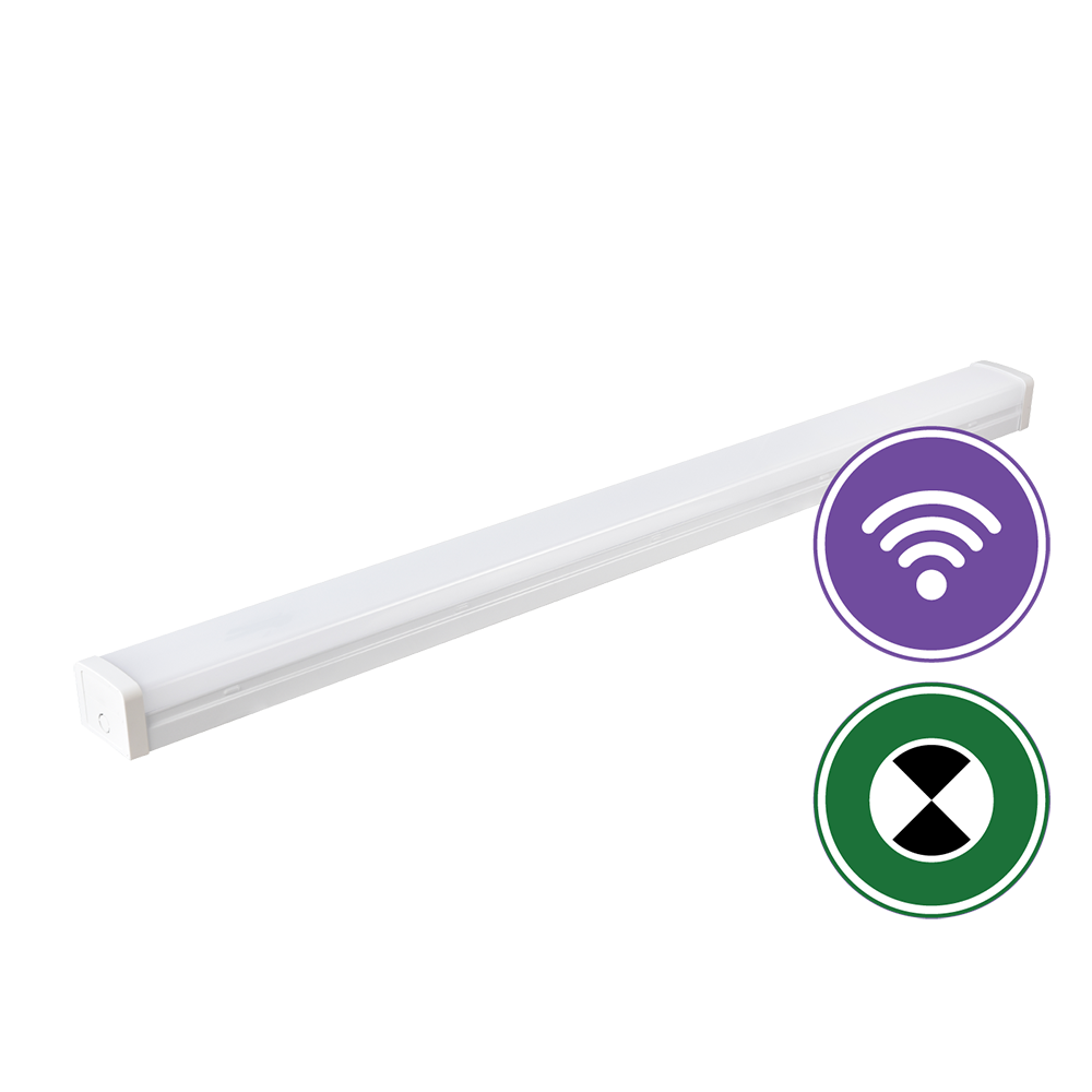 Buy Emergency LED Battens Australia Stellar V Emergency LED Batten With Sensor White Metal 5CCT - 211024DEMS