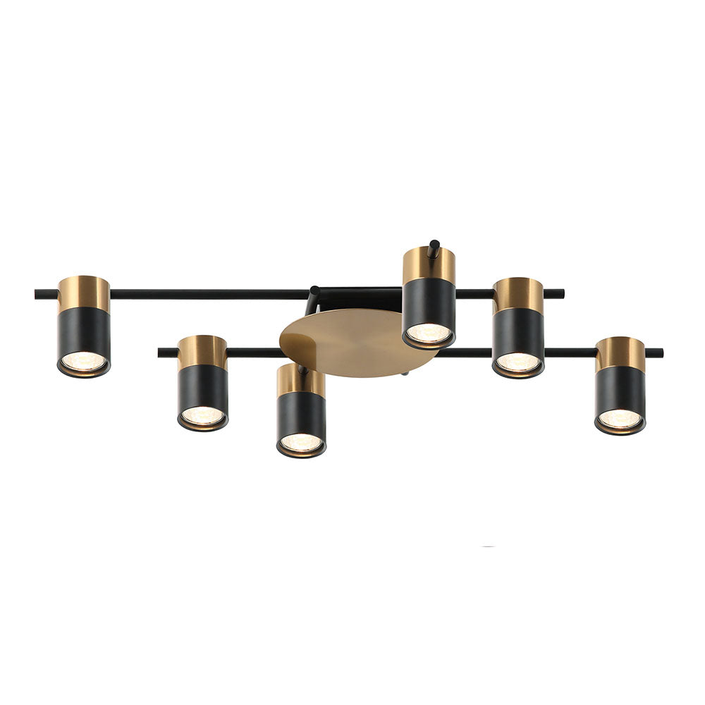Buy Spotlights Australia TACHE Spot 6 lights Black & Antique Brass Aluminium - TACHE6