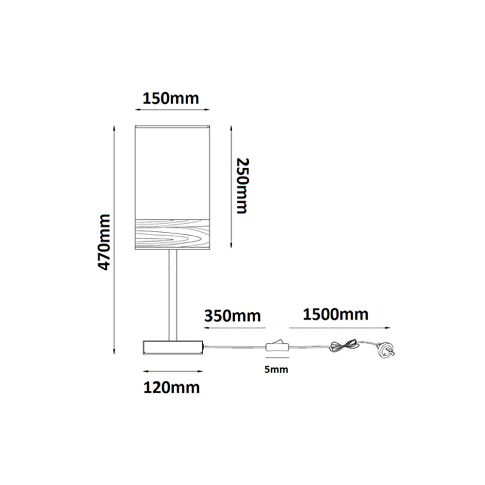 Buy Table Lamps Australia TAMBURA White Cloth Shade With Blonde Wood Trim Small Table Lamp - TAMBURA07TL