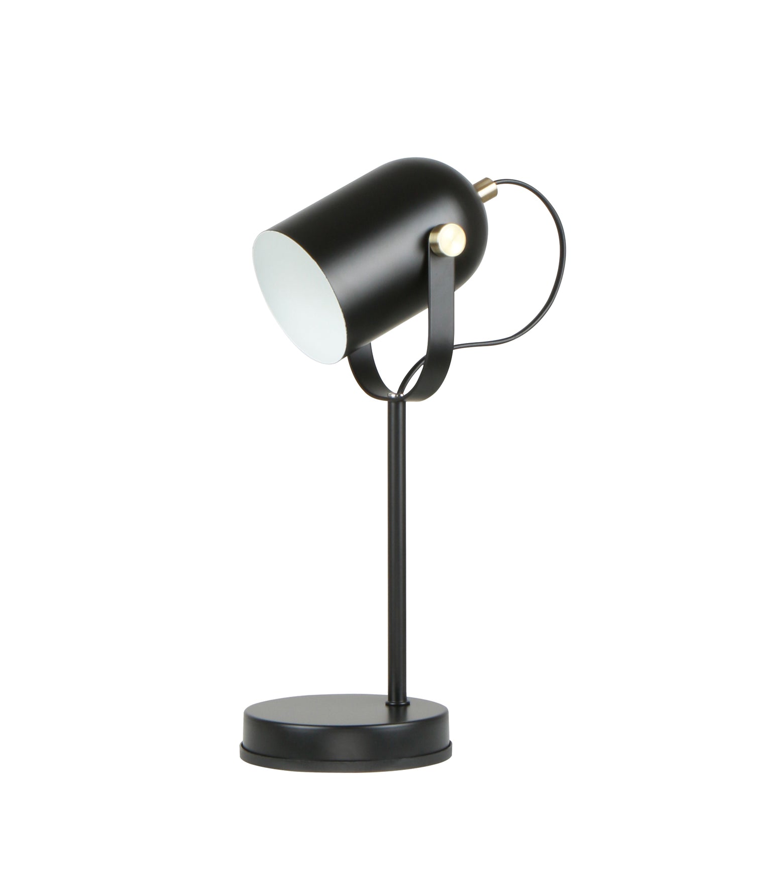 Tazza Table Lamp Black Base With Matte Black Shade - TAZZA-T1