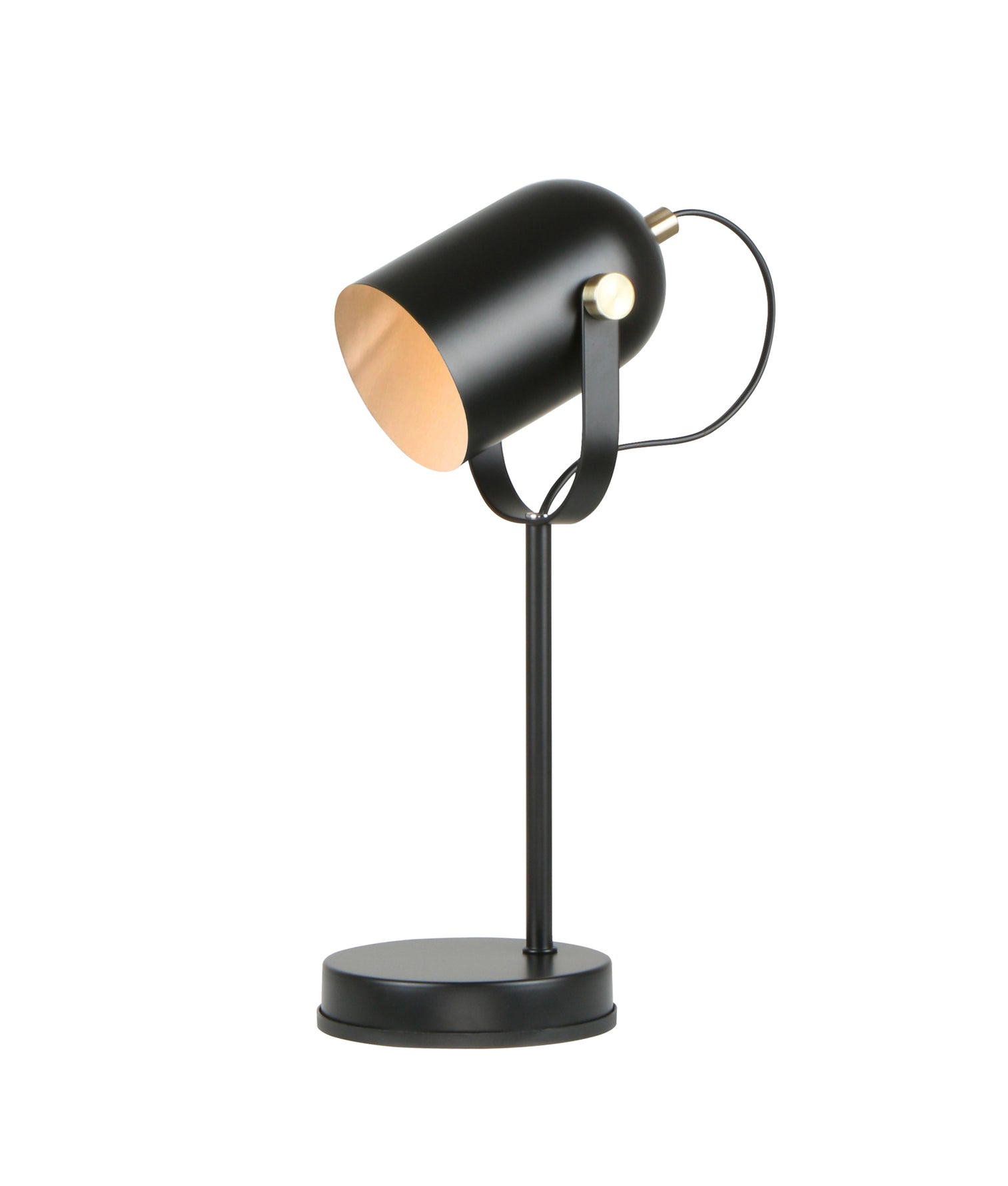 Tazza Table Lamp Black Base With Matte Black Shade - TAZZA-T1