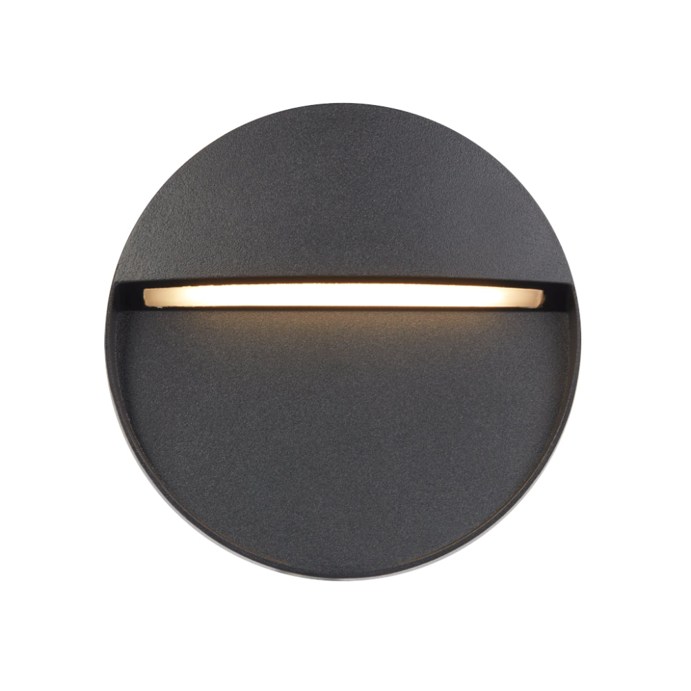 Terin LED Round Wall Light 24V 3W 3000K Black - TERIN RD-BK324