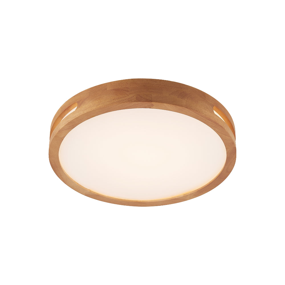 Thalia 300mm LED Oyster 12W TRI Colour Teak - THALIA OY30-WD3C