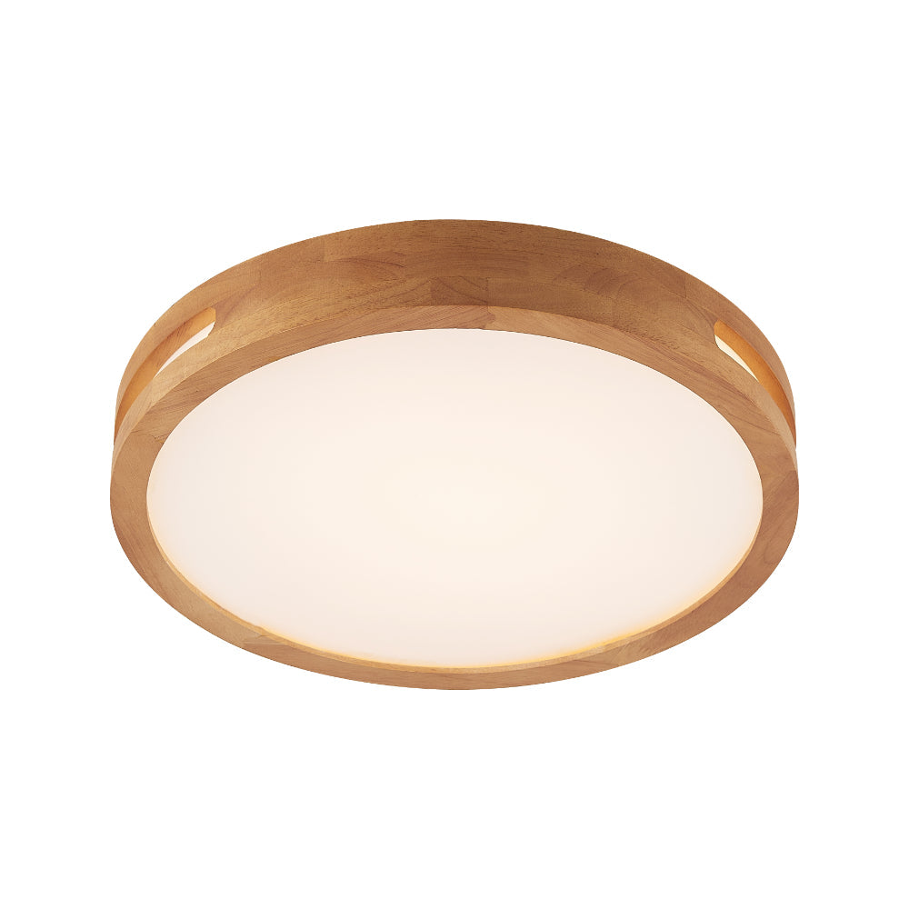 Thalia 400mm LED Oyster 24W TRI Colour Teak - THALIA OY40-WD3C