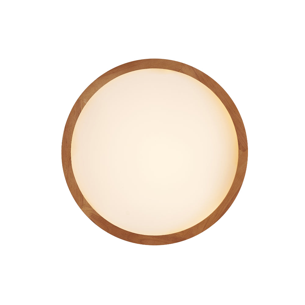 Thalia 300mm LED Oyster 12W TRI Colour Teak - THALIA OY30-WD3C