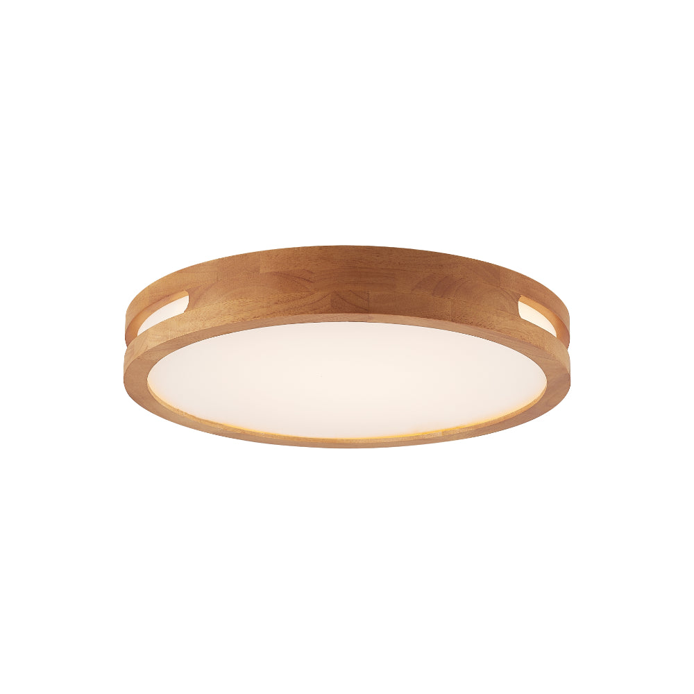 Thalia 300mm LED Oyster 12W TRI Colour Teak - THALIA OY30-WD3C