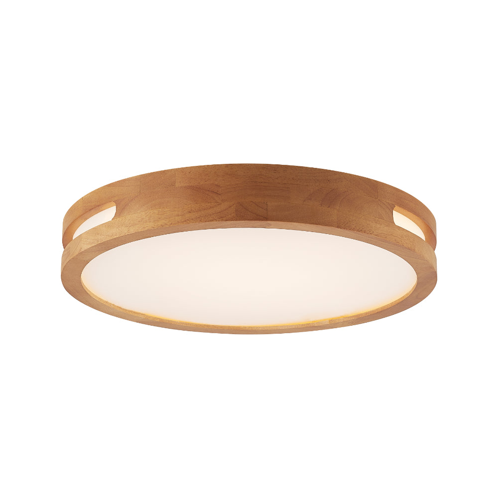 Thalia 400mm LED Oyster 24W TRI Colour Teak - THALIA OY40-WD3C