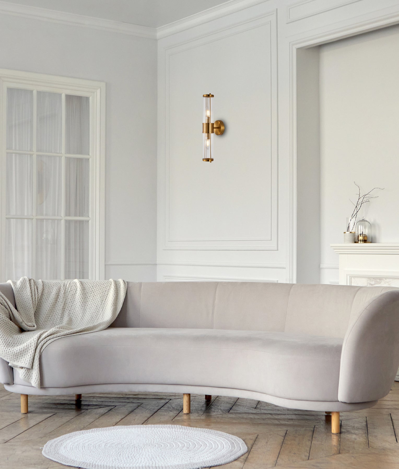 Tiempo Up & Down Wall Light Antique Brass - TIEMPO1