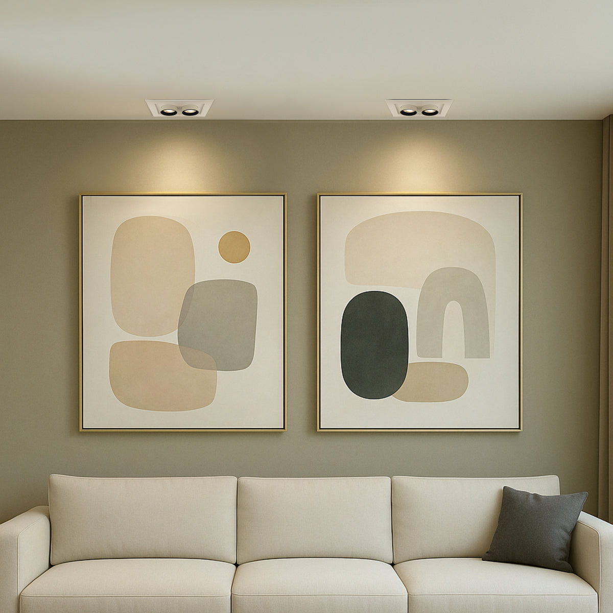 Tilda 2 Light LED Downlight 10W TRI Colour White - TILDA DL2-WH