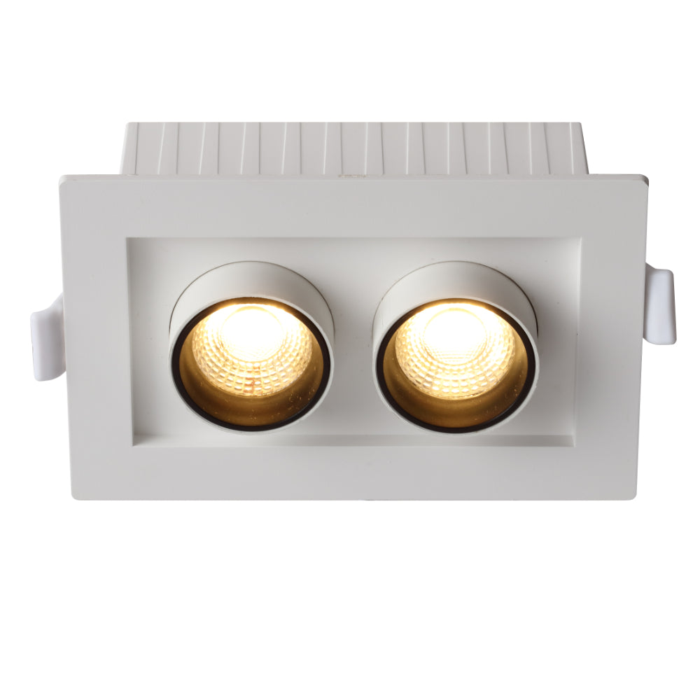 Tilda 2 Light LED Downlight 10W TRI Colour White - TILDA DL2-WH