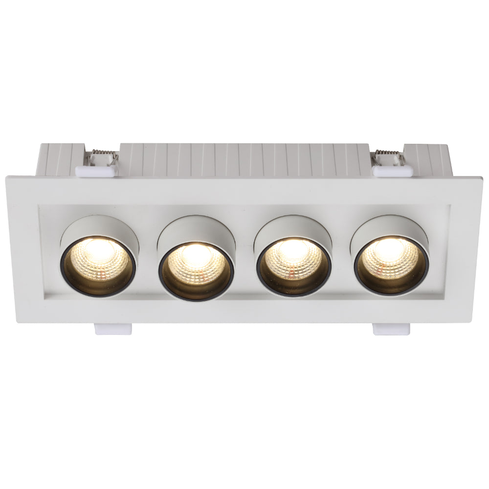 Tilda 4 Light LED Downlight 20W TRI Colour White - TILDA DL4-WH
