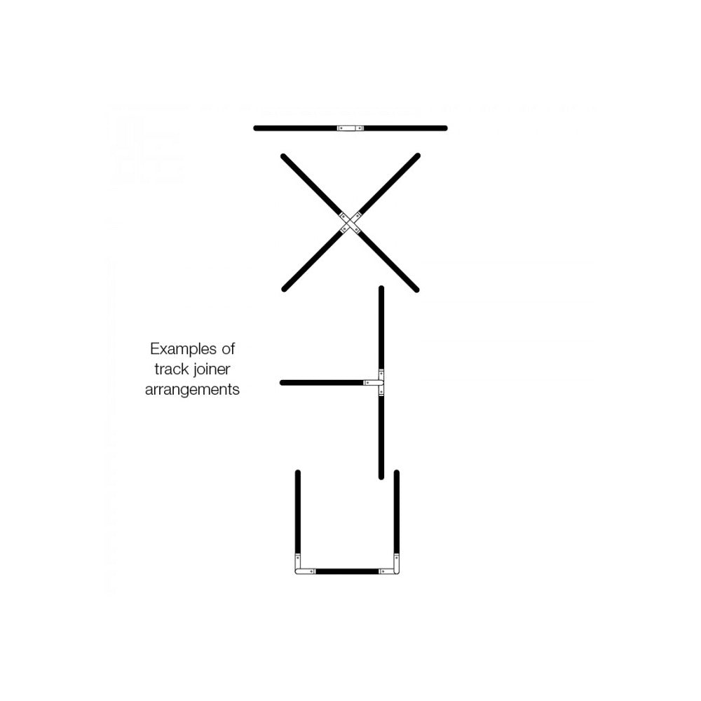Buy Single Circuit Tracks & Accessories Australia TK Series Cross Joiner Black - TK-CROSS-BL