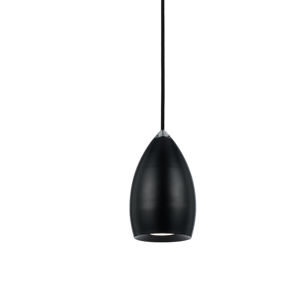 Tolosa LED Pendant 6W 100mm 3000K Black - TOLOSA PE1-BK