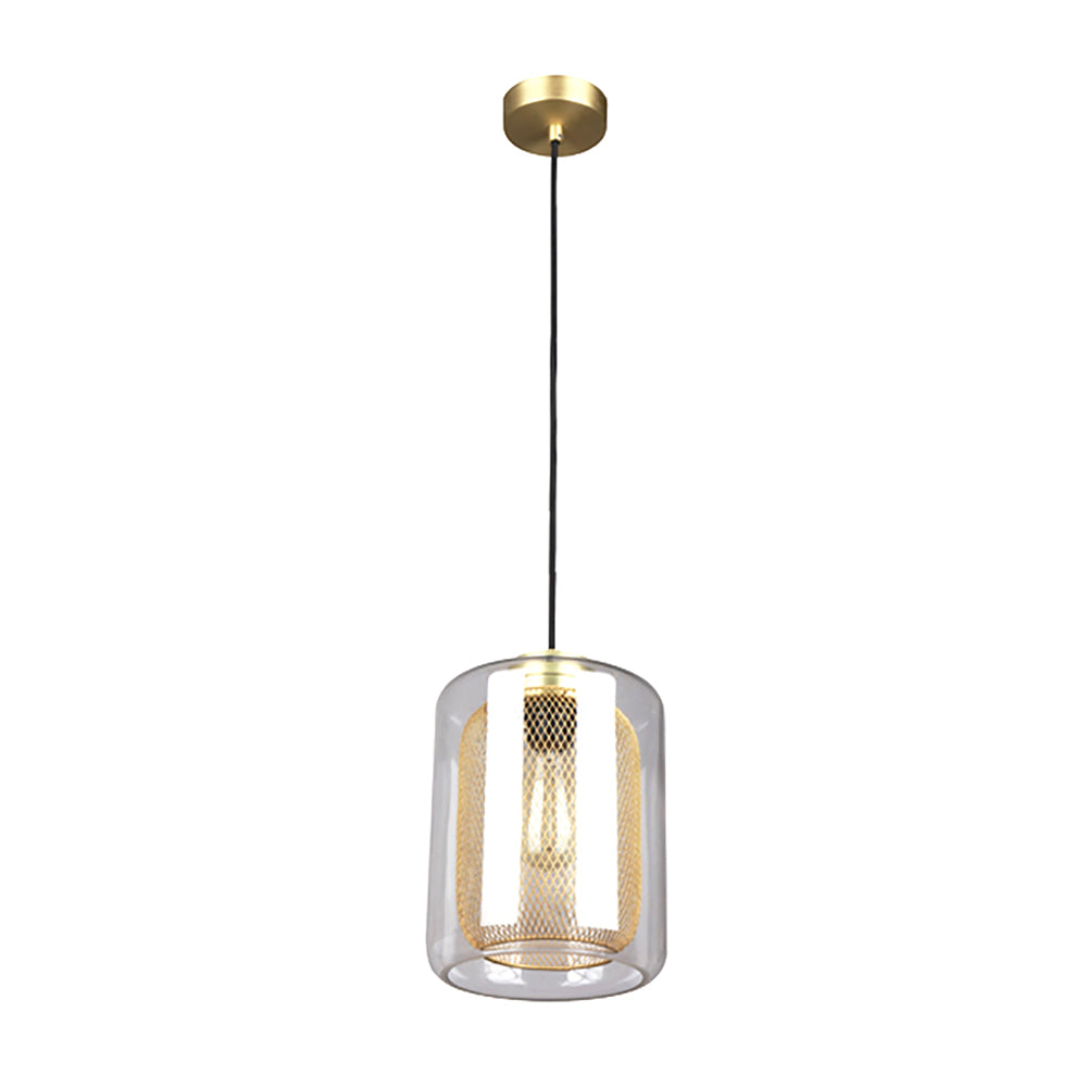 TONO Brass Internal Mesh With Clear Glass 1 Light Pendant - TONO3