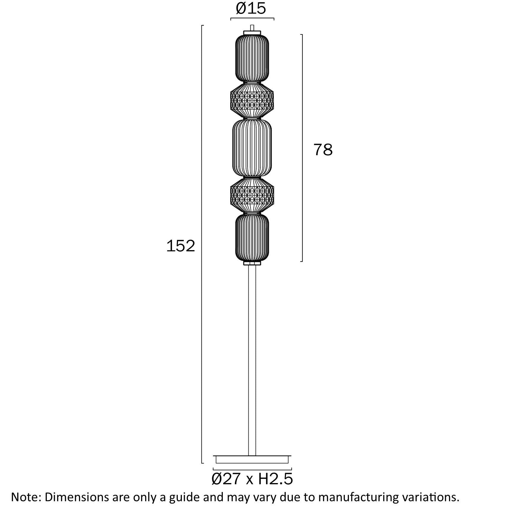 Torso Floor Lamp Black - TORSO FL-BK