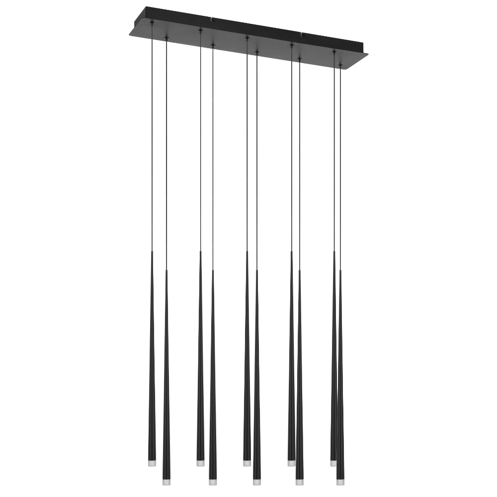 Trina LED 10 Light Pendant 22W 300K Black - TRINA PE10B-BK
