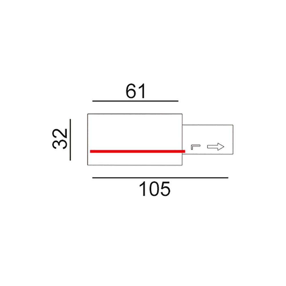 Buy Single Circuit Tracks & Accessories Australia Single Circuit Tracks & Accessorie Live End Left 3 Wire Black Aluminium - TRK1BLLIVEL