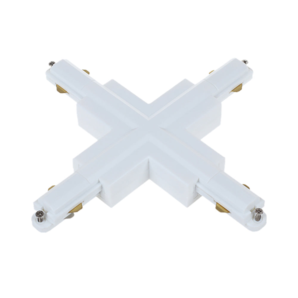 Single Circuit Tracks & Accessorie Piece Connector 3 Wire White Aluminium - TRK1WHCON5