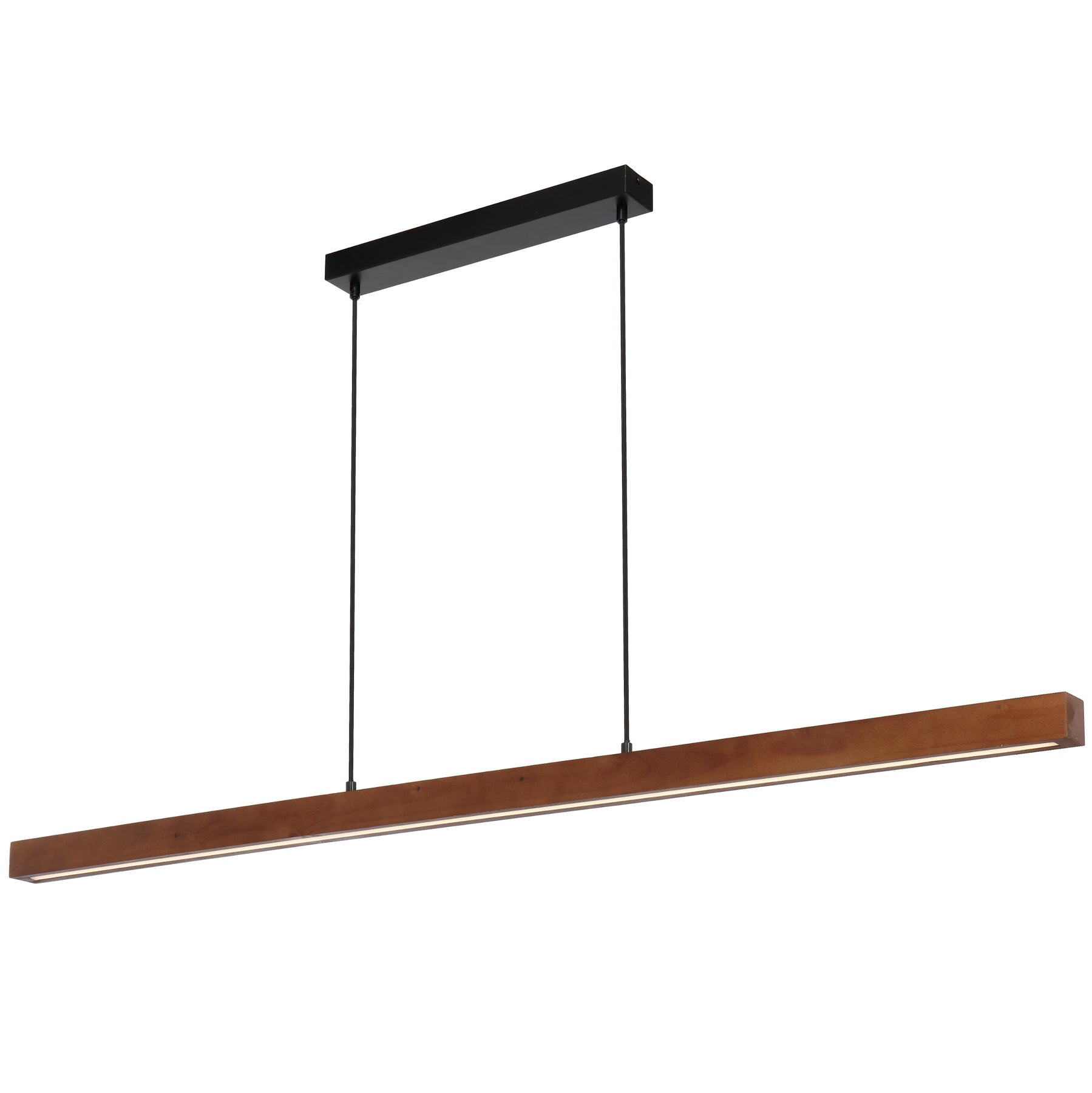 TRUSO LED Pendant Black / Walnut Iron / Wood 3CCT - TRUSO PE150-BKWL