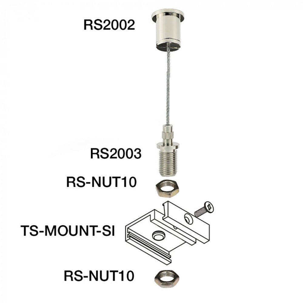 Buy Three Circuit Tracks & Accessories Australia TS Series Direct or Suspension Mounting Kit Silver - TS-MOUNT-SI
