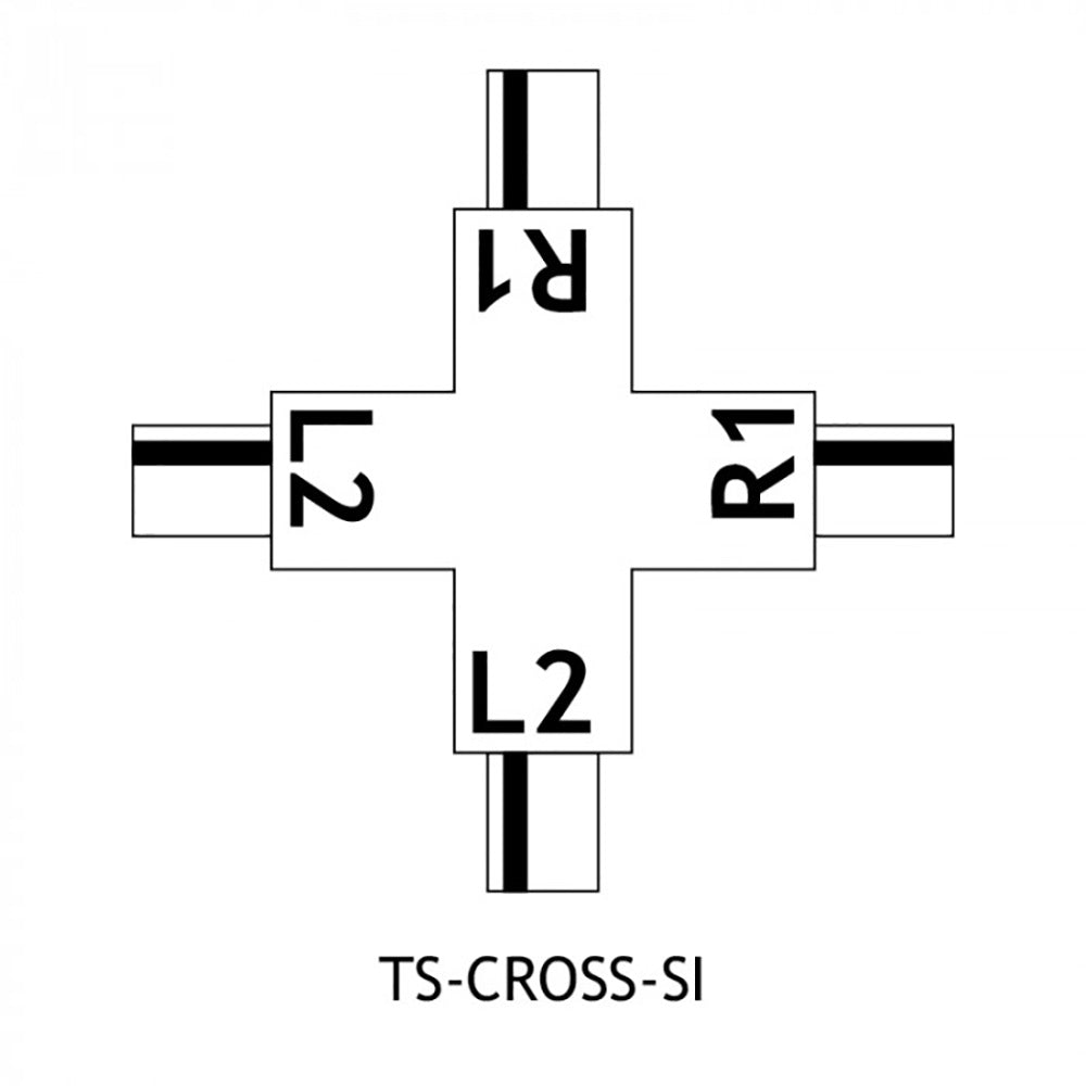 Buy Three Circuit Tracks & Accessories Australia Ts Series Cross Track Joiner Silver - TS-CROSS-SI