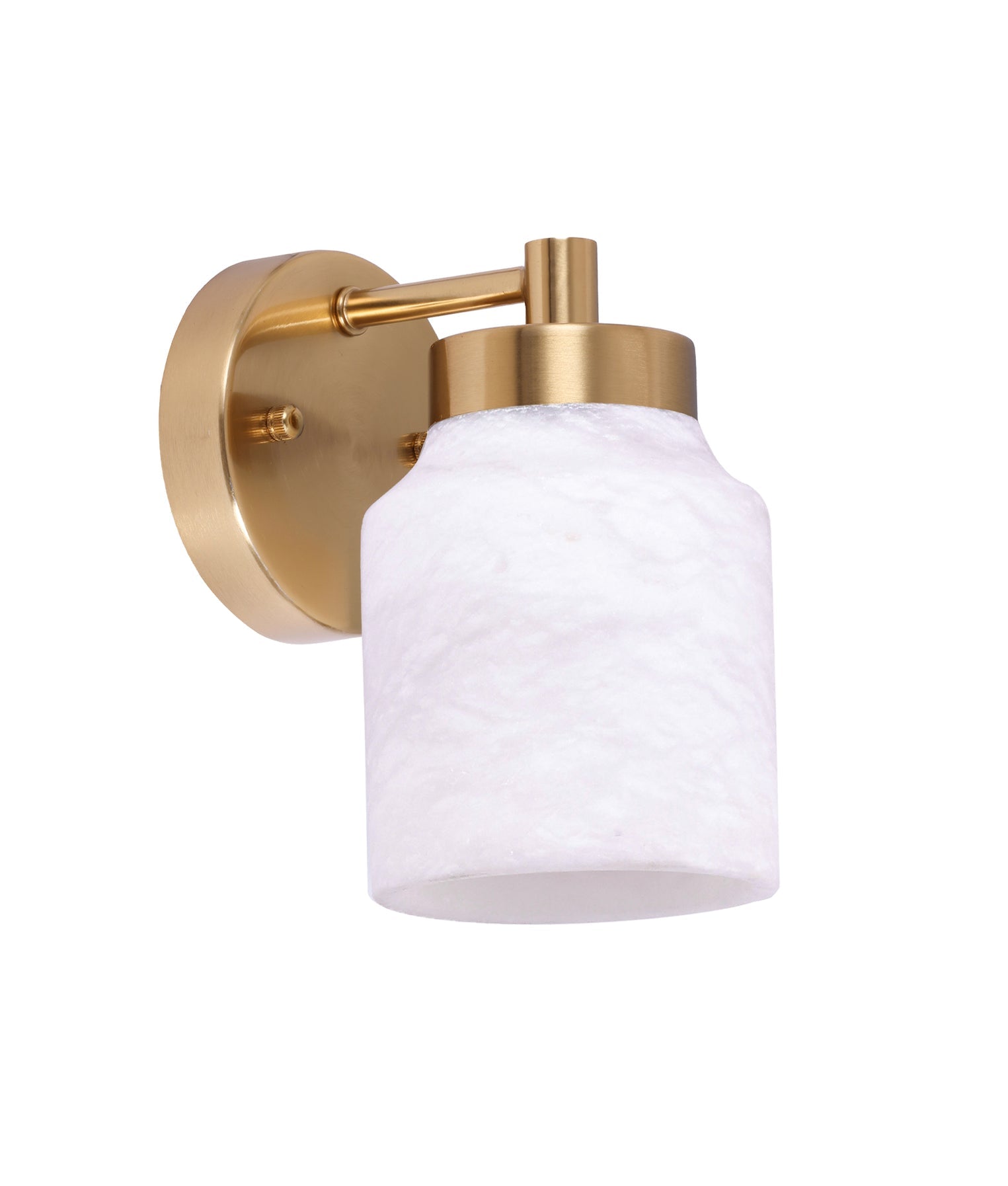Tufo Interior Jar Wall Light White & Brass - TUFO-W1