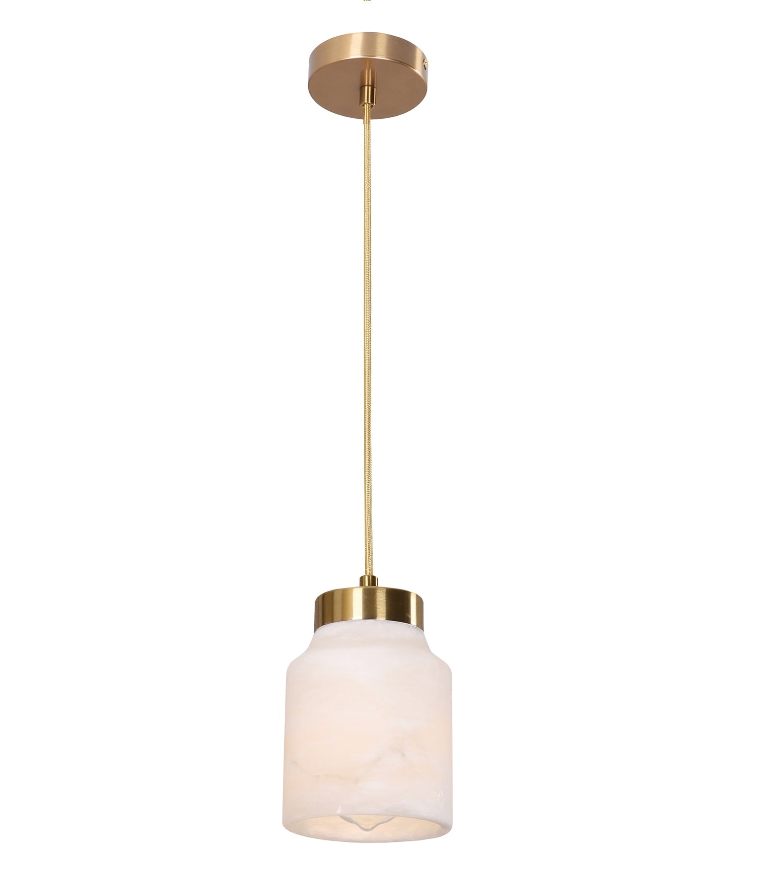 Tufo Interior Jar Pendant Light White & Gold - TUFO1