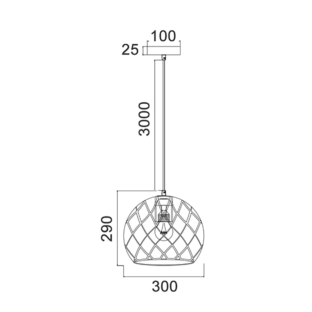 Buy Pendant Lights Australia TUILE Interior Embossed Tiled Iron 1 Light Pendant Large Champagne Gold - TUILE5