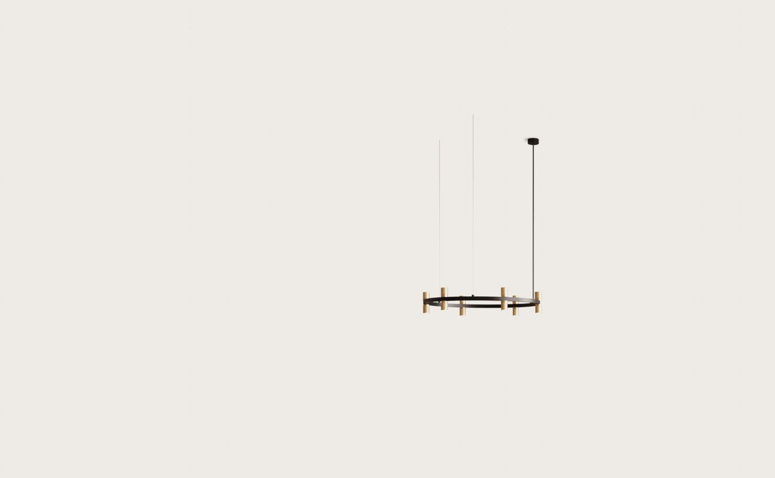 Tura LED 12 Light Pendant 3W 2700K Aged Gold or Matte Black