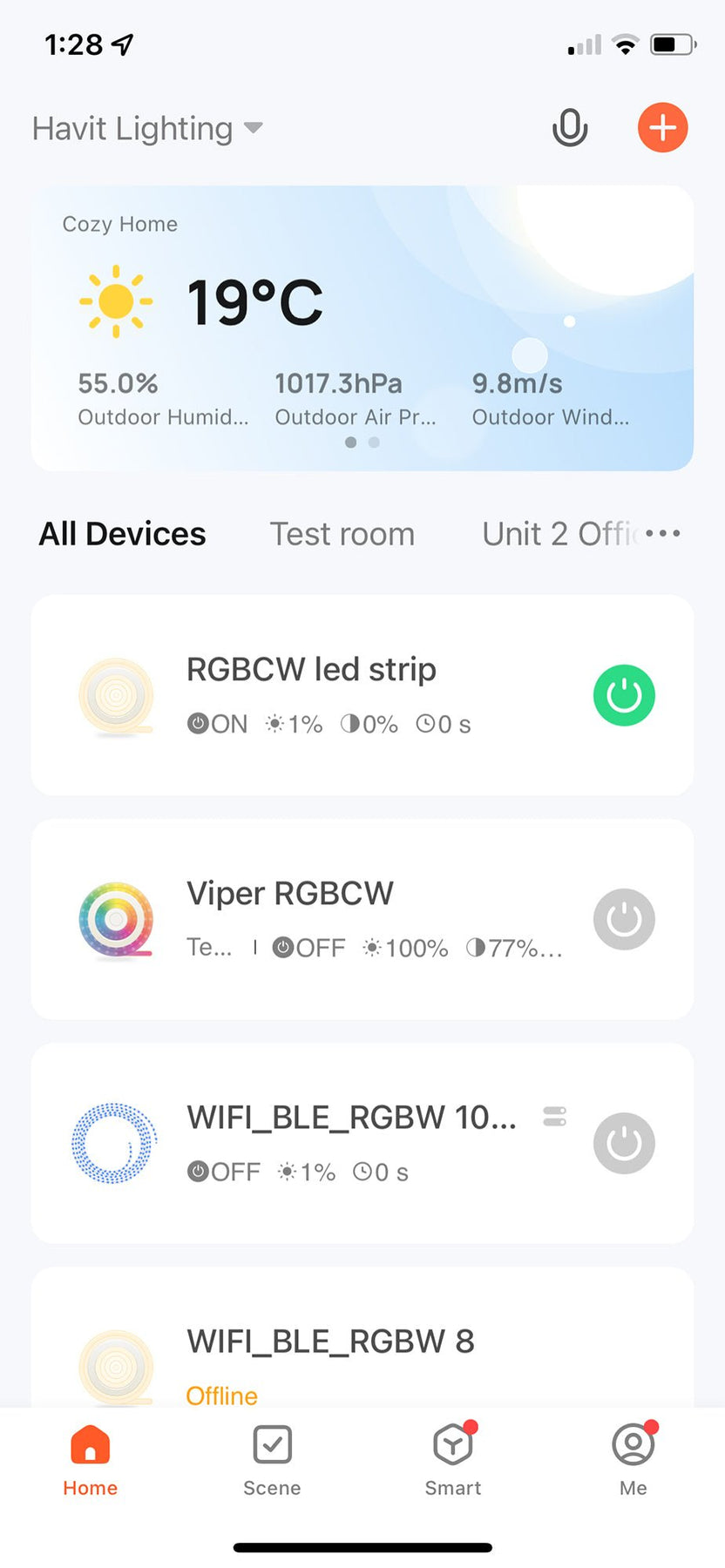 Smart LED Strip Light Controller W46.5mm 12V / 24V White - HV9105-1009-5C
