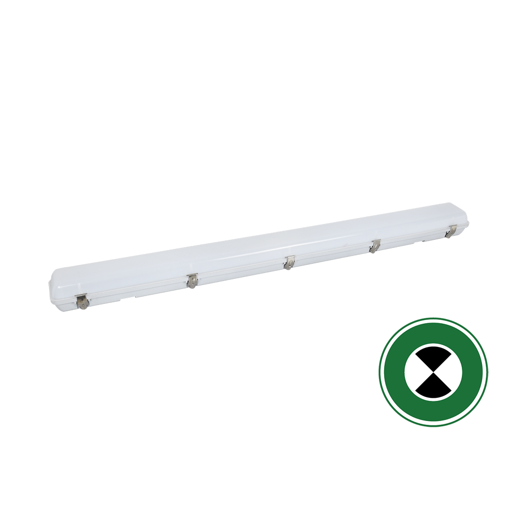 Buy Emergency LED Battens Australia Tempest V Emergency LED Batten L1265mm White Polycarbonate 5CCT - 211022EM