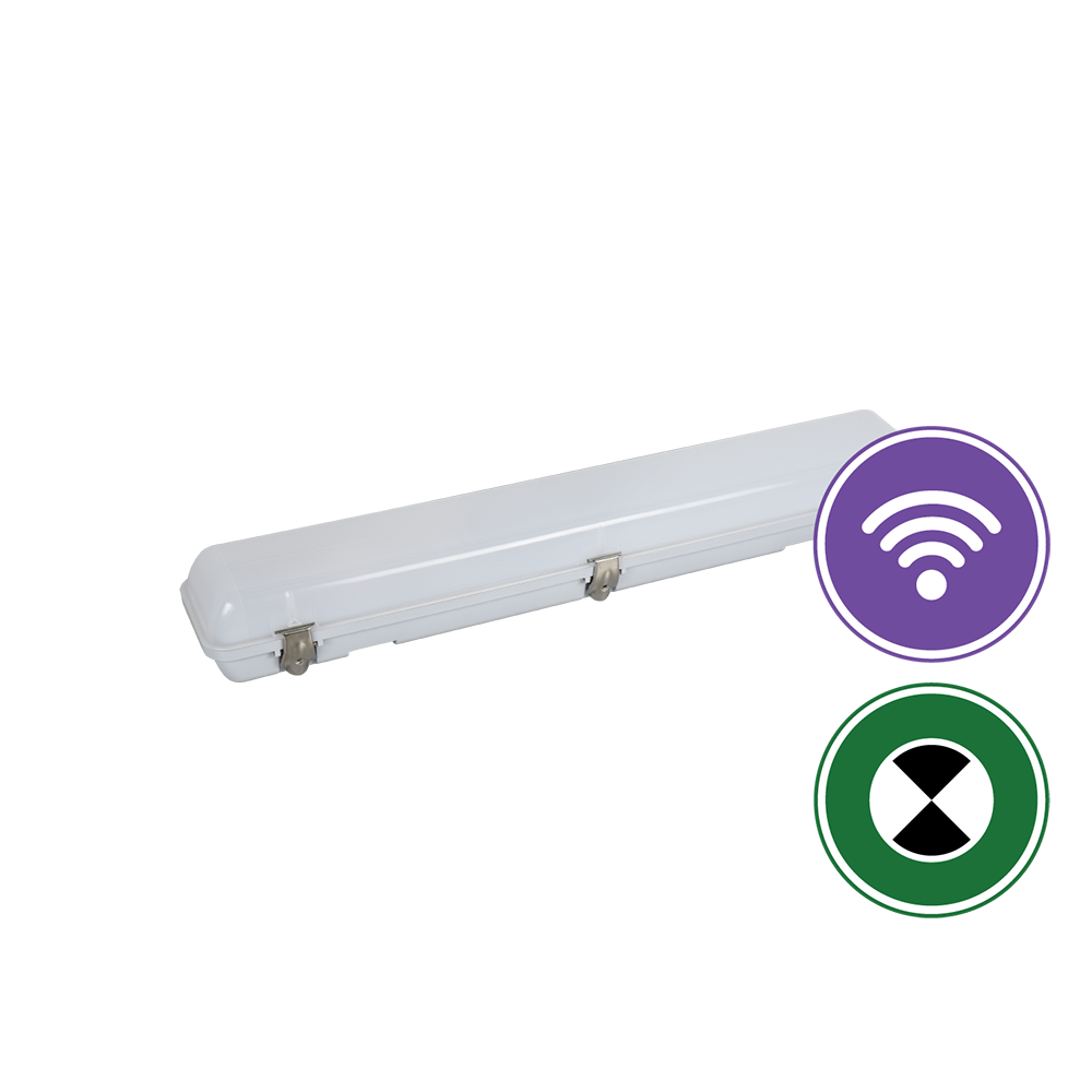 Buy Emergency LED Battens Australia Tempest V Emergency LED Batten With Sensor L655mm White Polycarbonate 5CCT - 211021DEMS