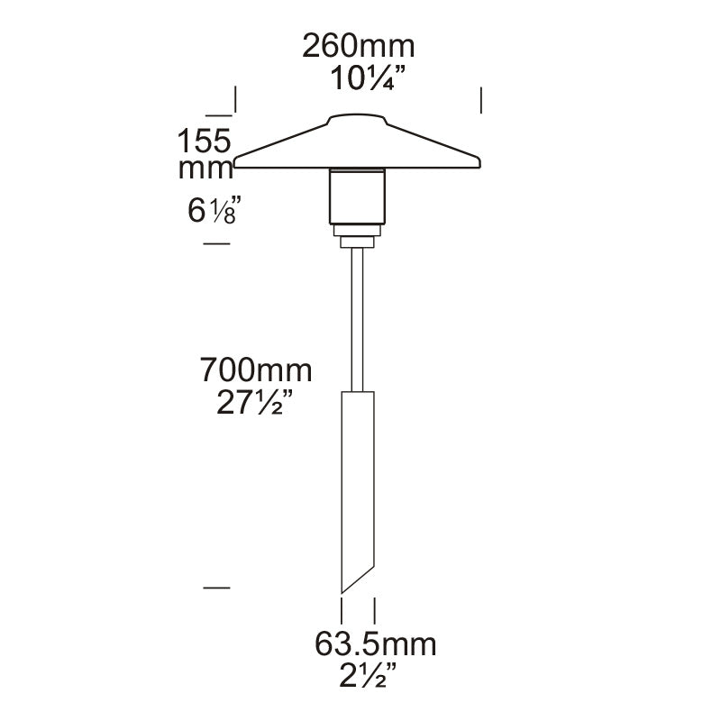 Tier Lite Aluminium Light 240V Retro Black - TL/R/BK