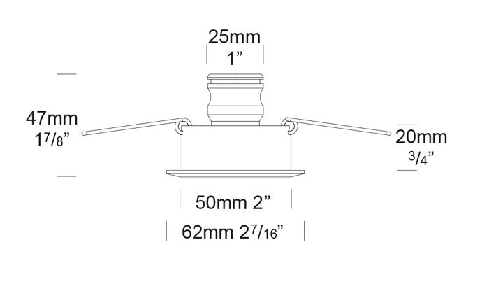 Tilting Eave Aluminium LED Light 3W 12V AC 3000K White - EAVE/T3/L/EWH