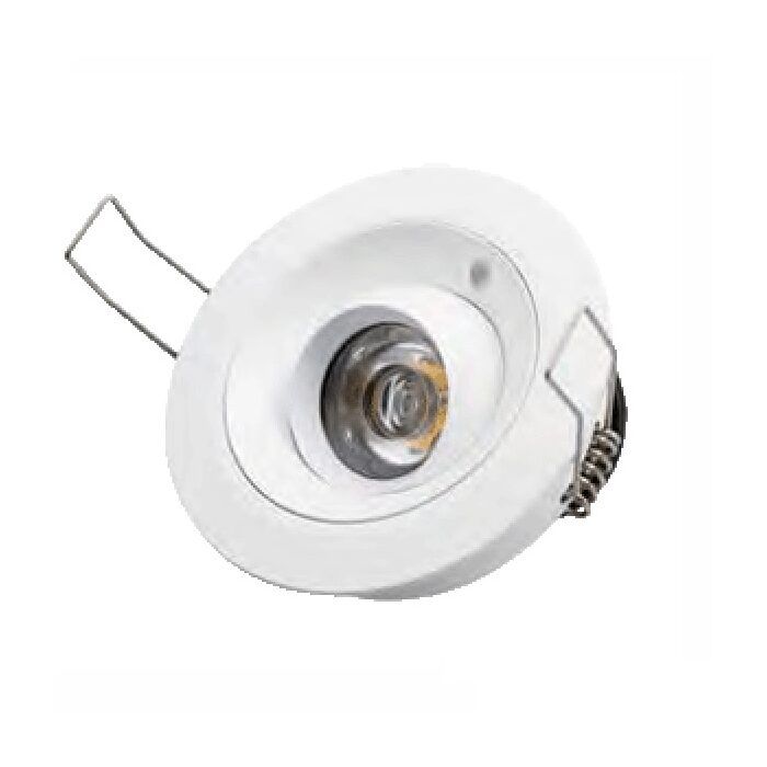 Tilting Eave Aluminium LED Light 3W 12V AC 3000K White - EAVE/T3/L/EWH